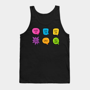 Confetti Positive Sayings Sticker pack Tank Top